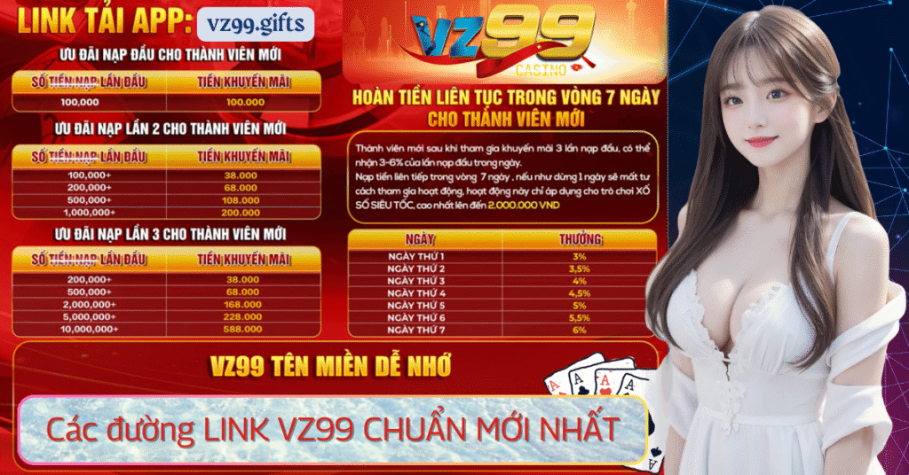 Ảnh đại diện các đường link VZ99 chính thức mới nhất năm 2025