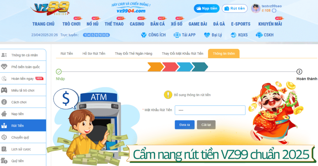 Cẩm nang về rút tiền VZ99 chuẩn 2025 (ảnh đại diện)