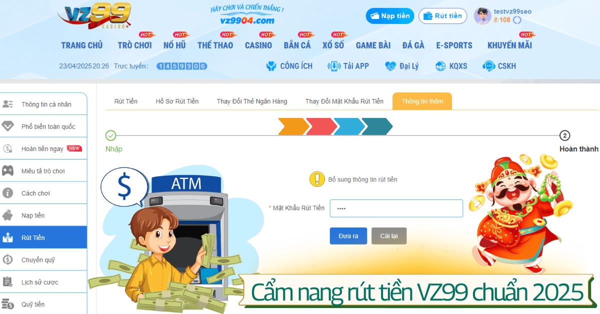 Cẩm nang về rút tiền VZ99 chuẩn 2025 (ảnh đại diện)