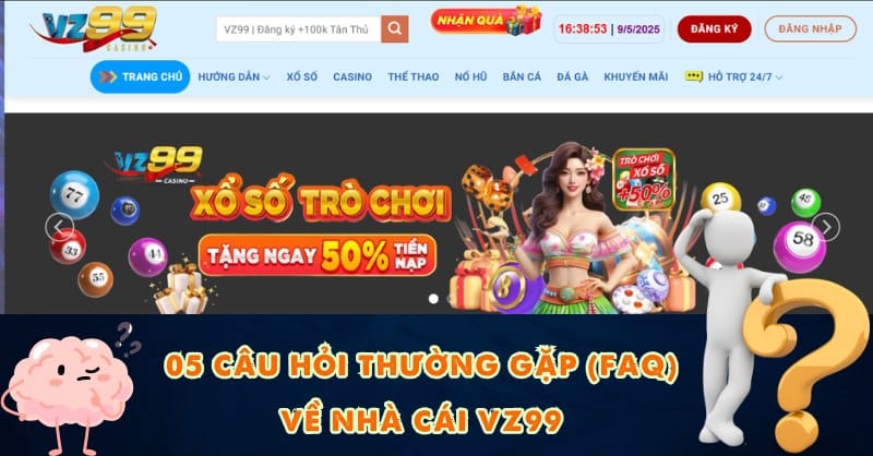 05 Câu Hỏi Thường Gặp (FAQ) Về Nhà Cái VZ99